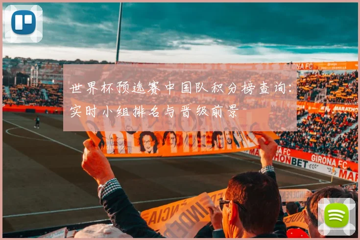 世界杯预选赛中国队积分榜查询:实时小组排名与晋级前景